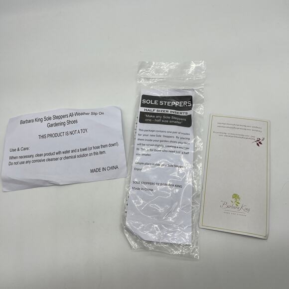 Barbara King Sole Steppers Slip On Gardening Size X-Small (5-6US) Gray Color - Picture 8 of 10